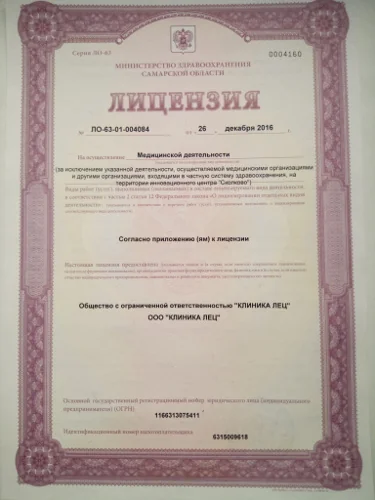 Лицензия клиники, страница 1